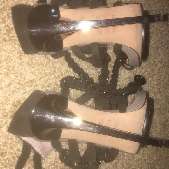 Herve Leger Chain Sandals